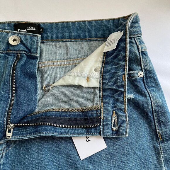NWT FRANK & OAK DISTRESSED DENIM MINI SKIRT - 29 - Picture 8 of 9